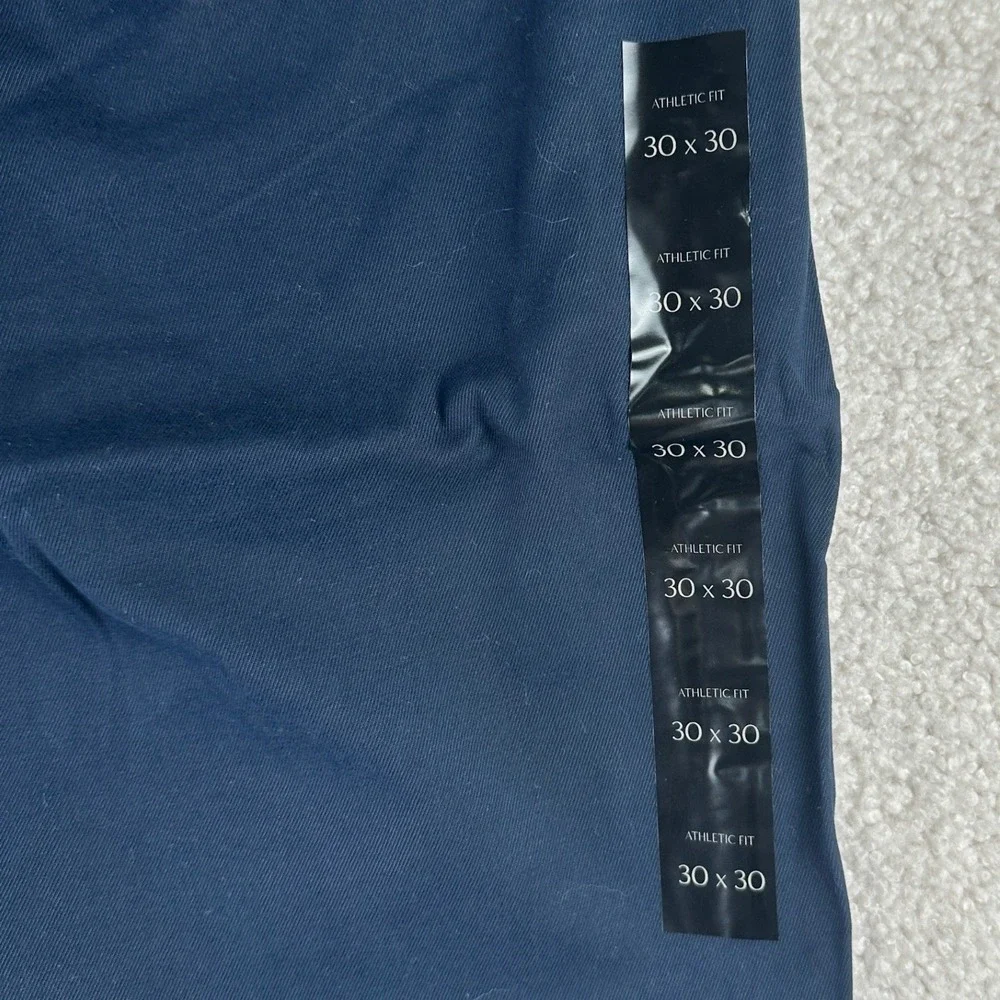 Banana Republic Lived-In Chino Pants Mens 30x30 Navy Athletic Fit Tapered New